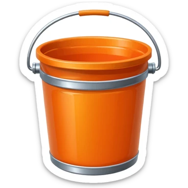  orange paint bucket sticker
