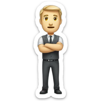 white-skin-man-in-plain-hr-manager-crossed-arms-angry-profile-image sticker