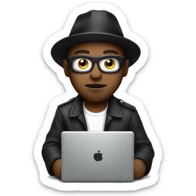 Gangster with laptop sticker