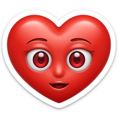 Heart Eyes popping out sticker