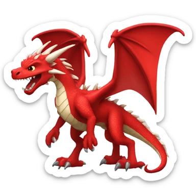 create a football player dragon with the red shirt sticker