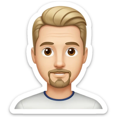 đàn ông, râu quai nón, tóc vuốt, bảnh, đểu sticker