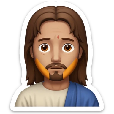 make a picture of Jesus sad sticker