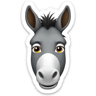 Donkey face palming  sticker