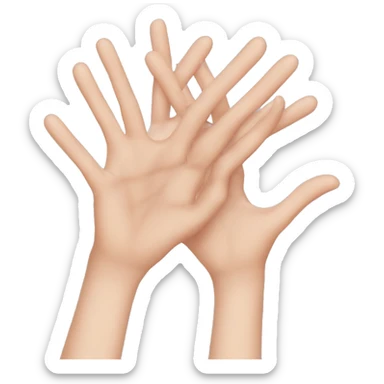 Demi cœur avec les mains sticker