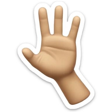 Mano levantando 3 d sticker