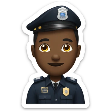Black man with a police officer sticker