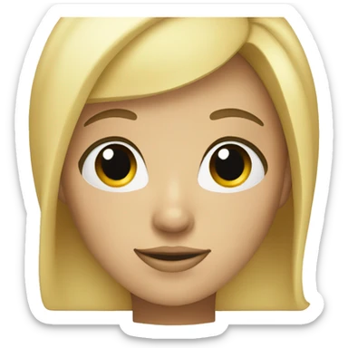 blond lady with blond hair wink eye  sticker