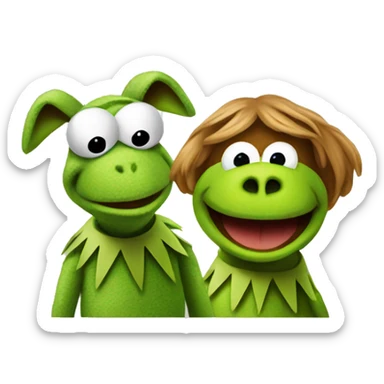 Alf and Kermit sticker