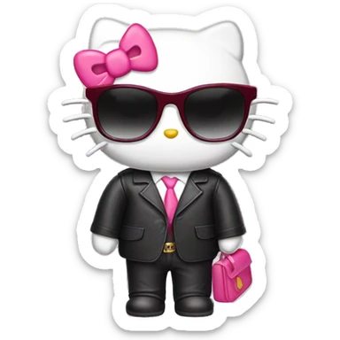hello kitty wearing sunglasses sticker