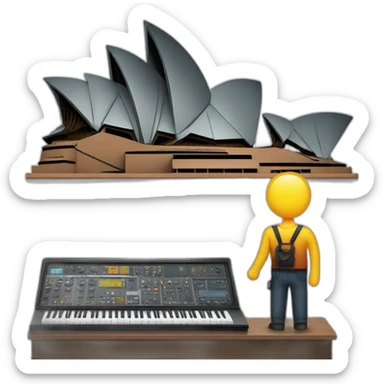 Sydney opera house sound guy sticker