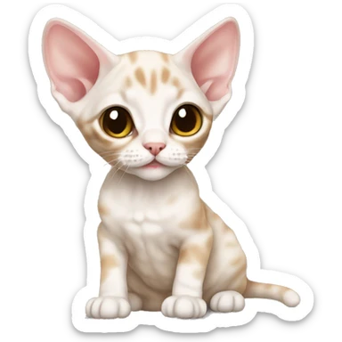 Devon rex kitten sticker