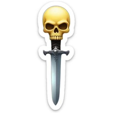 Sting sword glows skull sticker