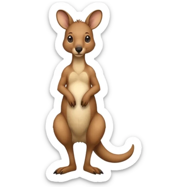 kangaroo with earrings, full body sticker