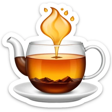 Ince uzun cay bardagi Ince belli bardakta cay fincan degil sticker