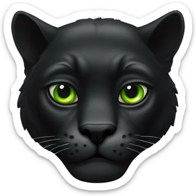 Animal pantera negra con ojos verdes sticker
