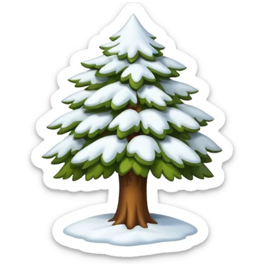 snowy tree sticker
