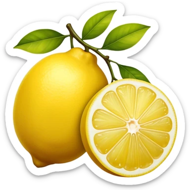 A pair of lemons side by side sticker