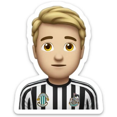 Newcastle United fan looking sad saying aw man sticker