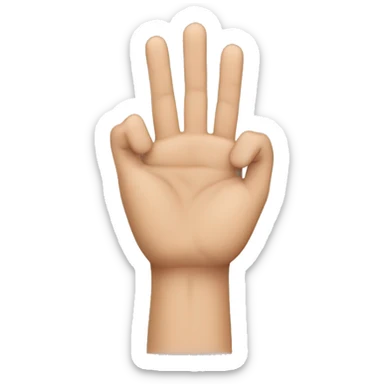 Create a hand with all fingers risen up except for th ring finger sticker