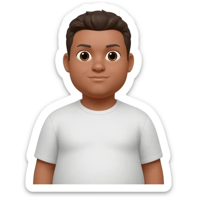 Obese light brown skin teenager standing up sticker