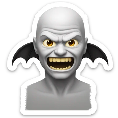un chauve qui est mechant  sticker
