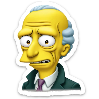 mr burns from the simpsons sticker