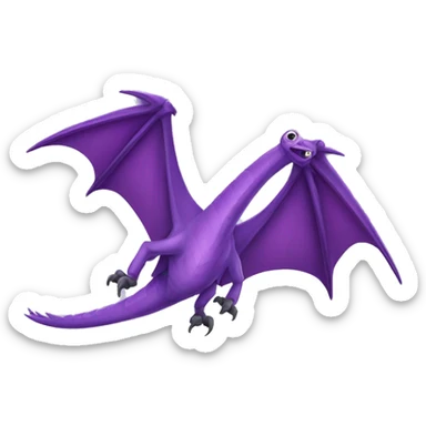 Purple Pterodactyl  sticker