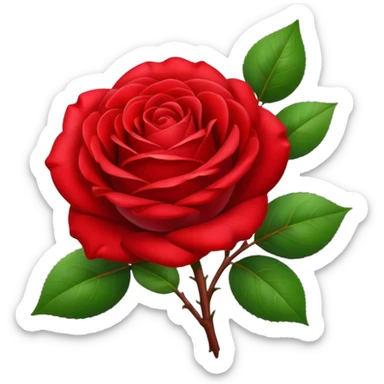 rose and apple sticker