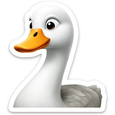 Silly goose with money sticker