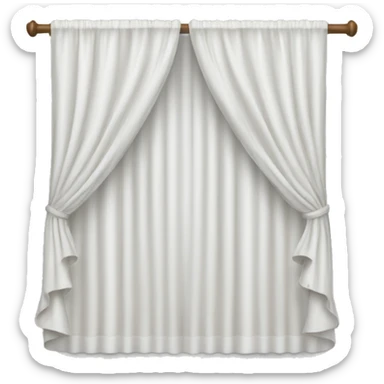 white curtains sticker