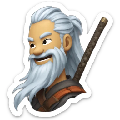 yasuo laughing as the classsic emoji sticker