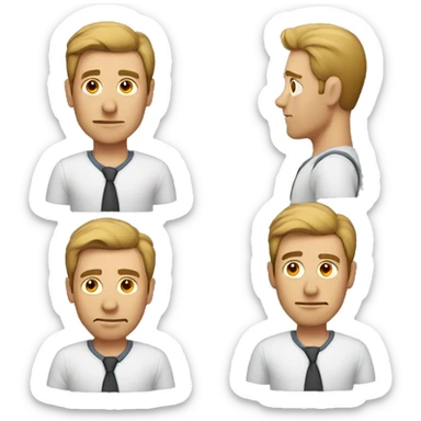 man turn out pockets sticker