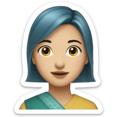 how looks uzbek girl named Jumagull sticker