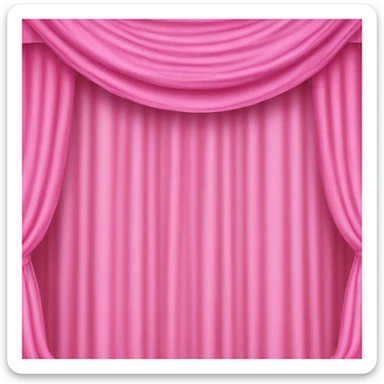 Pink fancy curtains sticker