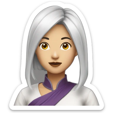 Asian women cosplay sticker