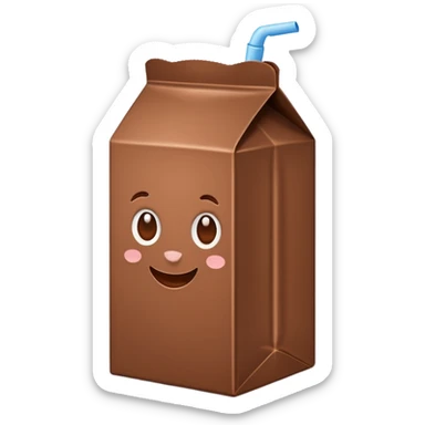chocolate milk carton  sticker
