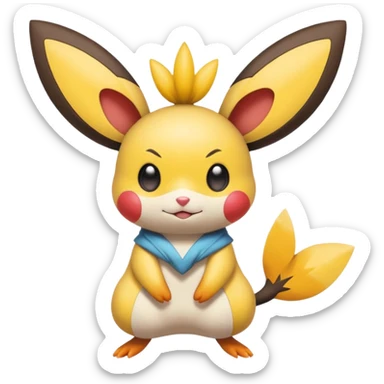 Emolga-Victini-Pichu-Dedenne-fusion sticker
