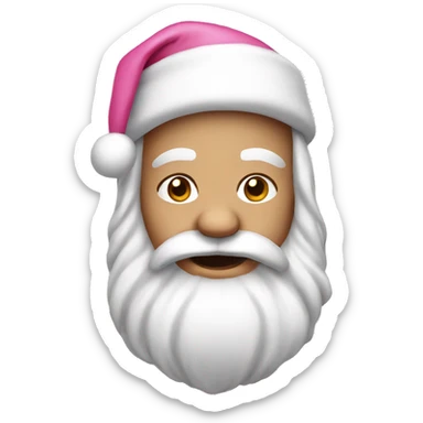 pink santa sticker