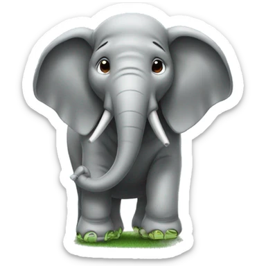 Elefant mit Fußball  sticker