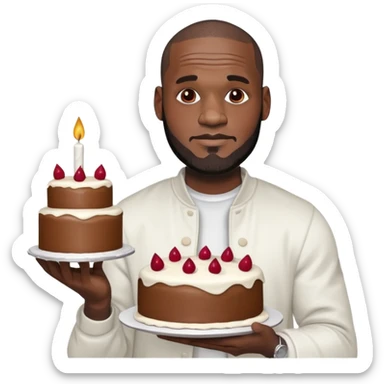 can you make a lebron bald and with a cake sticker
