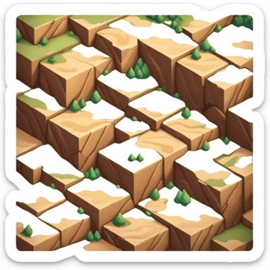 isometric rugged terrain tile sticker