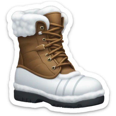 Boots covered in snow  sticker