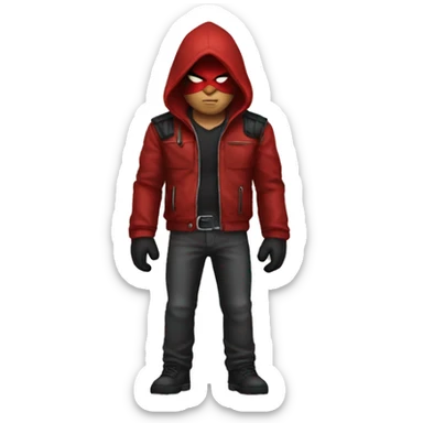 Red hood Gangster sticker
