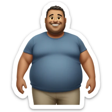 Fat man and fit man sticker