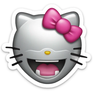 Create a ghetto hello kitty with grillz sticker