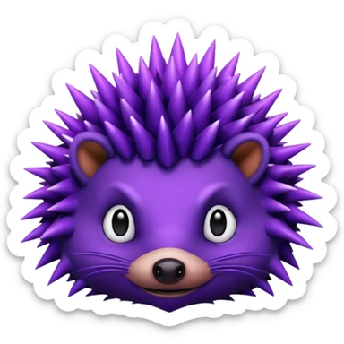 Freaky purple hedghog sticker