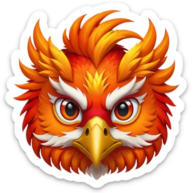Bored blazing phoenix sticker