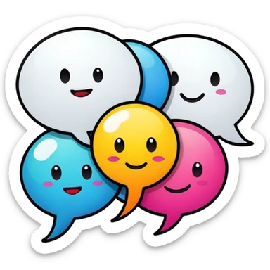 Comic drawing icon, colorful comic book style, bold lines, vibrant characters, speech bubbles with text, bright colors, minimalistic design, on a white background. sticker