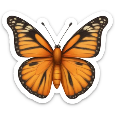Orange butterfly  sticker